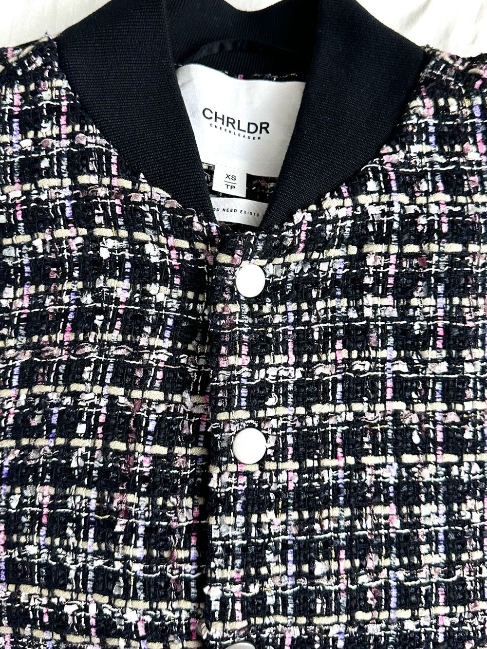 CHRLDR jacket tweed boucle varsity